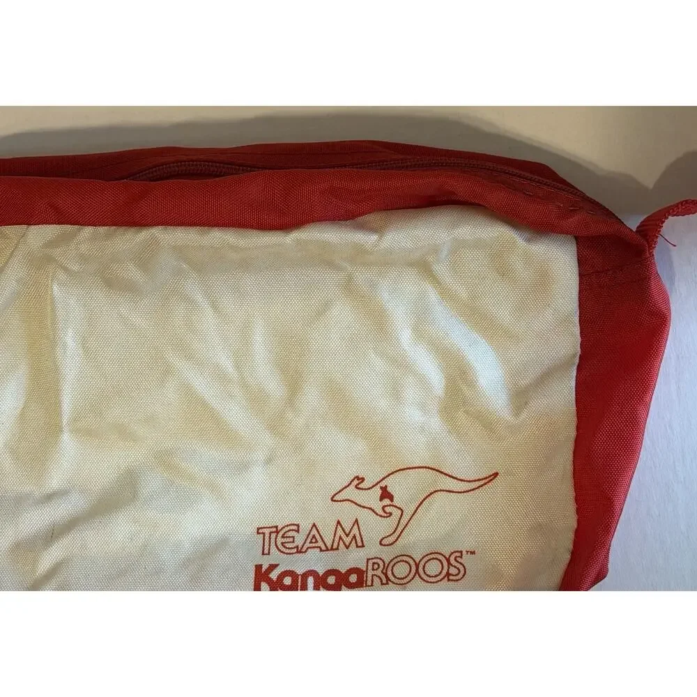 Vintage Rare Kangaroos Roos Travel Bag Red/White Hard to Find!! FREE SHIPPING
